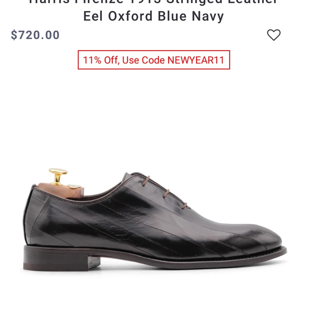 Size 12 Belvedere gray heel skin with a black tip